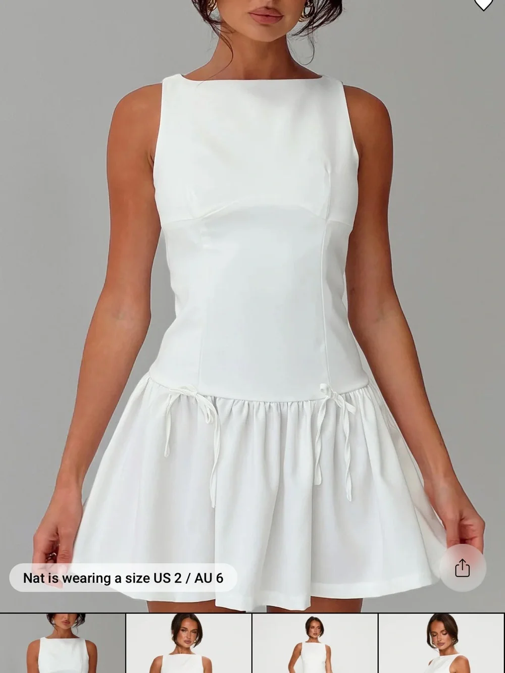 BNWT Princess Polly White Mini Dress - Picture 2 of 3